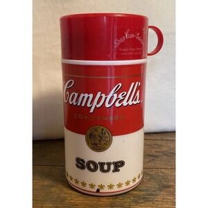 Vintage Thermos Campbell's Soup Plastic Container Can-Tainer 1998